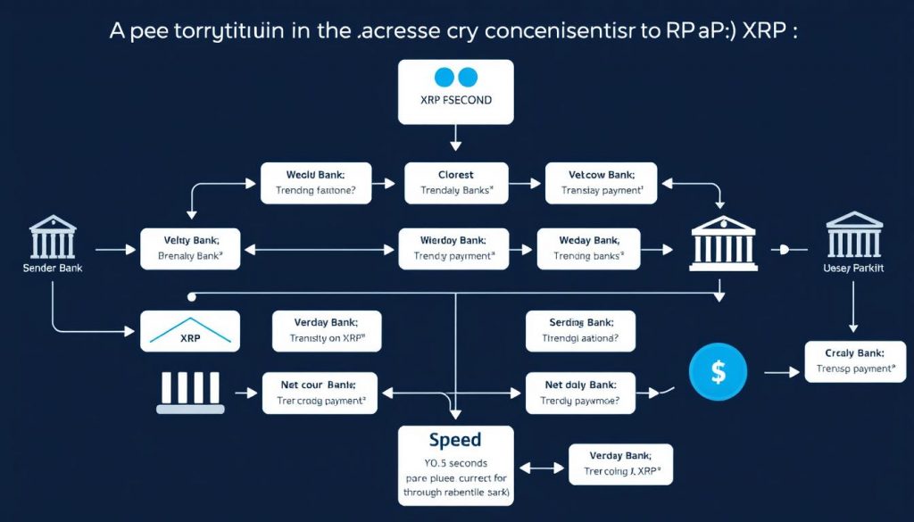 Процесс трансграничного платежа через Ripple XRP в действии Процесс трансграничного платежа через Ripple XRP в действии